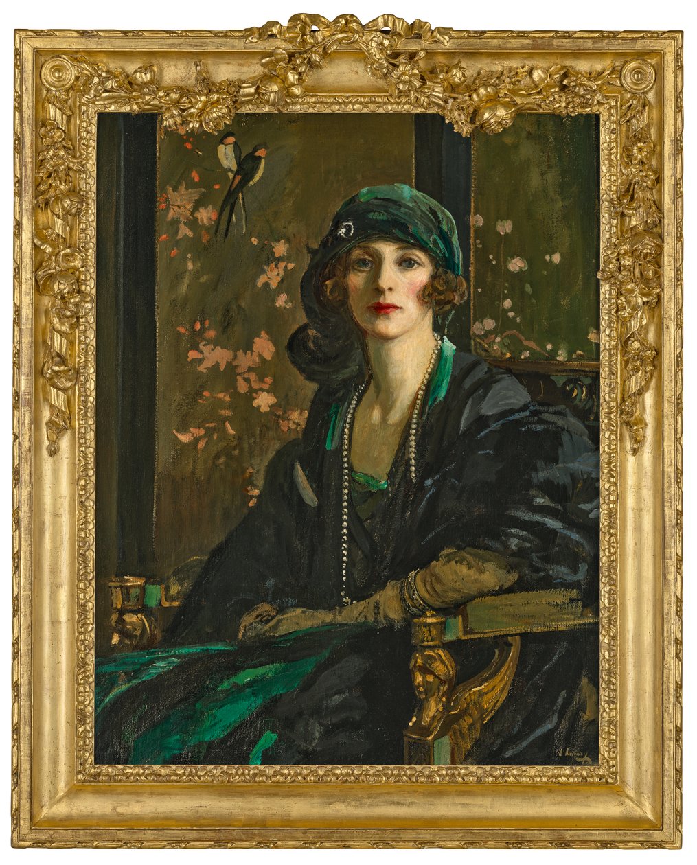 Nainen mustassa ja vihreässä: Freda Dudley Ward tekijältä John Lavery