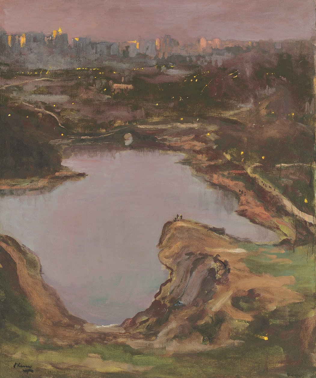 Central Park, ilta tekijältä John Lavery