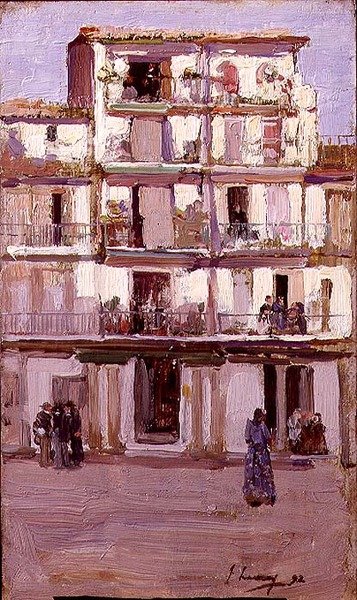 Talo Tangerissa (öljy kankaalle) tekijältä John Lavery