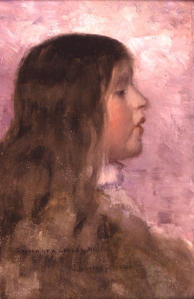 Luonnos lapsen päästä tekijältä John Lavery