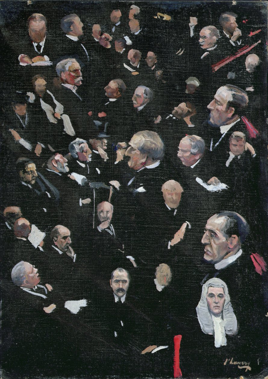 Studies in House of Lords, varakreivi Morley muuttaa osoitetta, 14. joulukuuta 1921 tekijältä John Lavery
