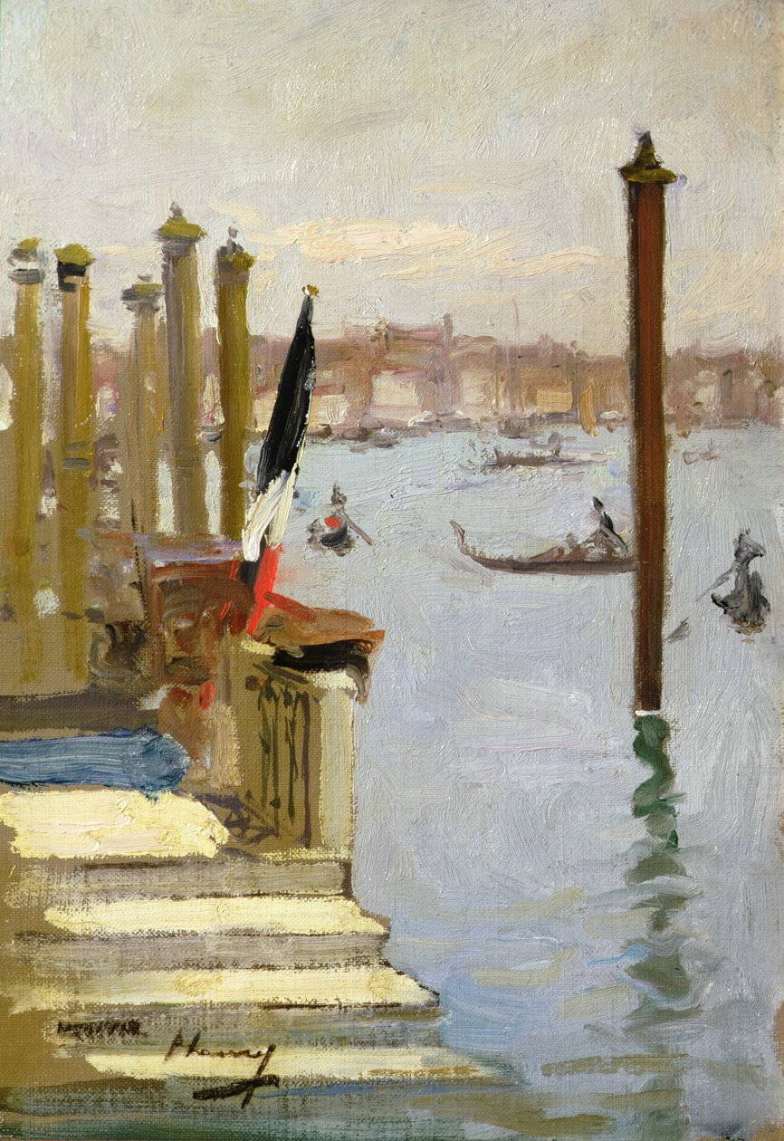 Ranskan konsulaatti, Grand Canal, Venetsia (öljy kankaalle) tekijältä John Lavery