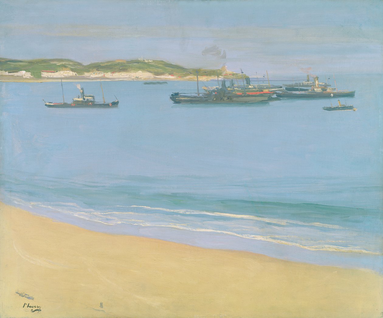 St. Jean de Luzin satama - varhain aamulla, 1917 tekijältä John Lavery