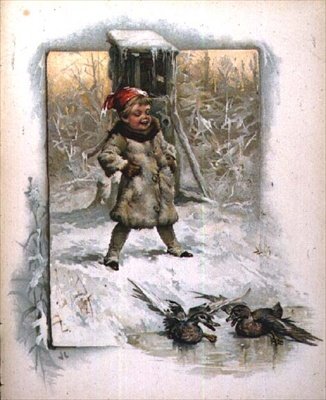 Jack Frost: Pikkupoika katselee ankkoja jäällä tekijältä John Lawson