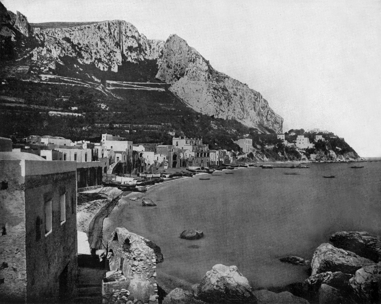 Capri, Italia, n. 1890 (m/w valokuva) tekijältä John Lawson Stoddard
