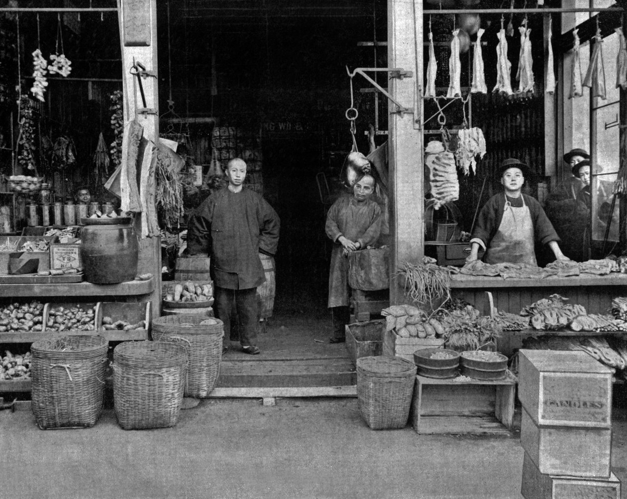 Chinatown San Franciscossa (m/w kuva) tekijältä John Lawson Stoddard
