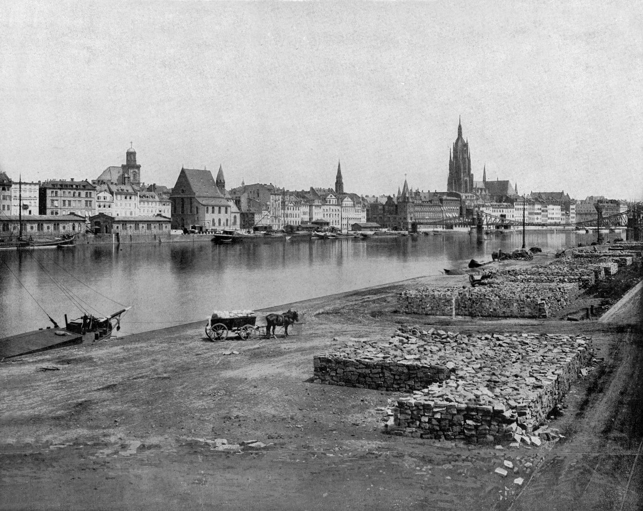 Frankfurt Meinillä saksassa, n. 1900 (m/v valokuva) tekijältä John Lawson Stoddard