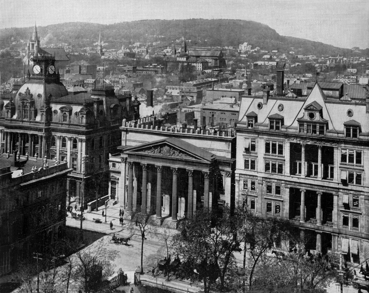 Montreal, Quebec, n. 1890 (m/w valokuva) tekijältä John Lawson Stoddard