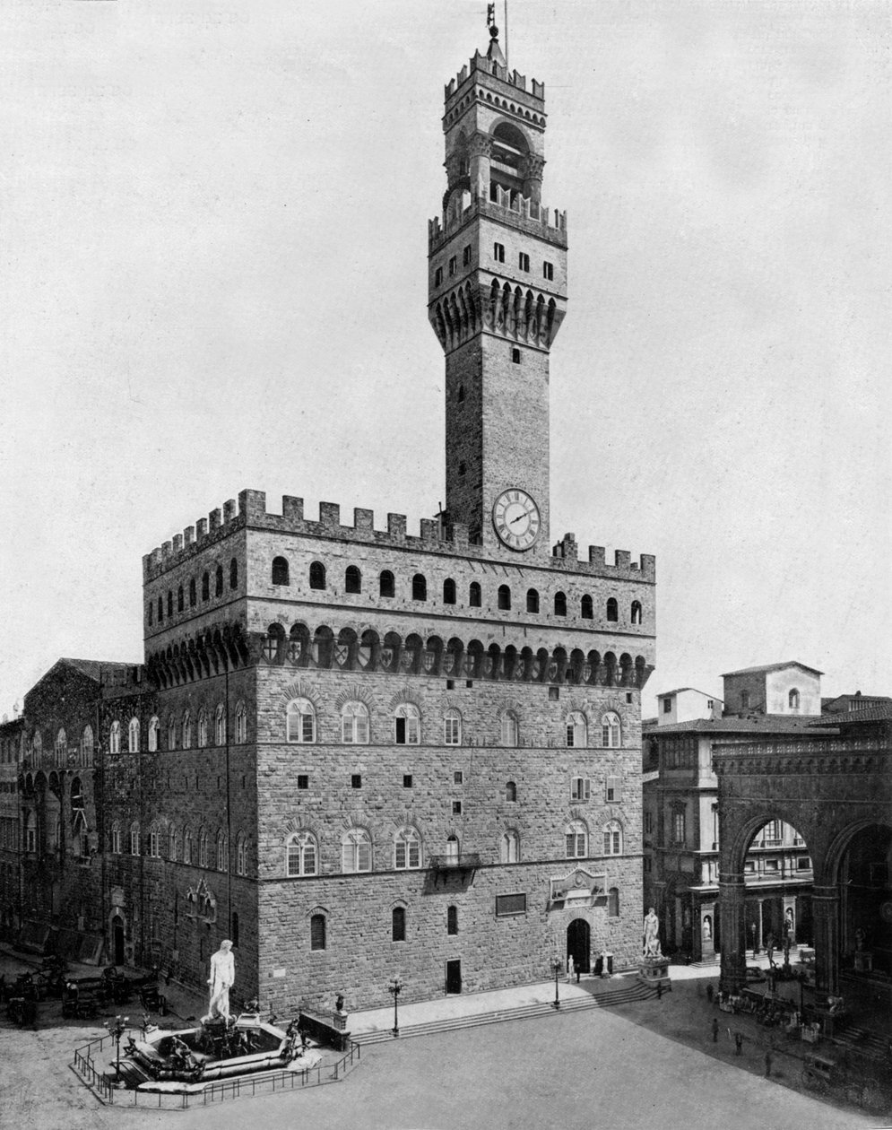 Palazzo Vecchio Firenzessä (m/w kuva) tekijältä John Lawson Stoddard