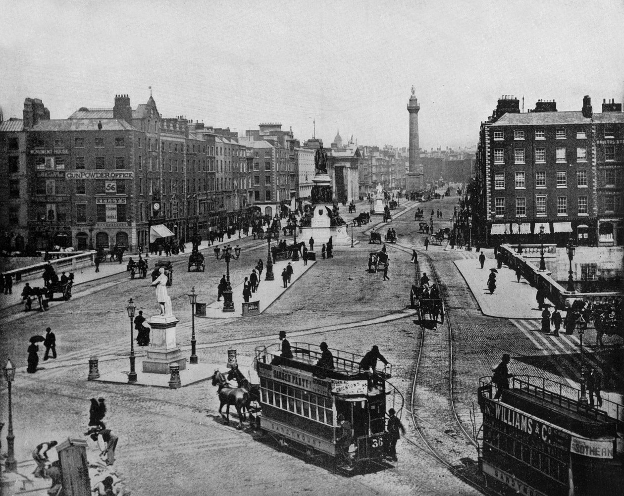 Sackville Street Dublinissa, Irlannissa, n. 1900 (m/v valokuva) tekijältä John Lawson Stoddard