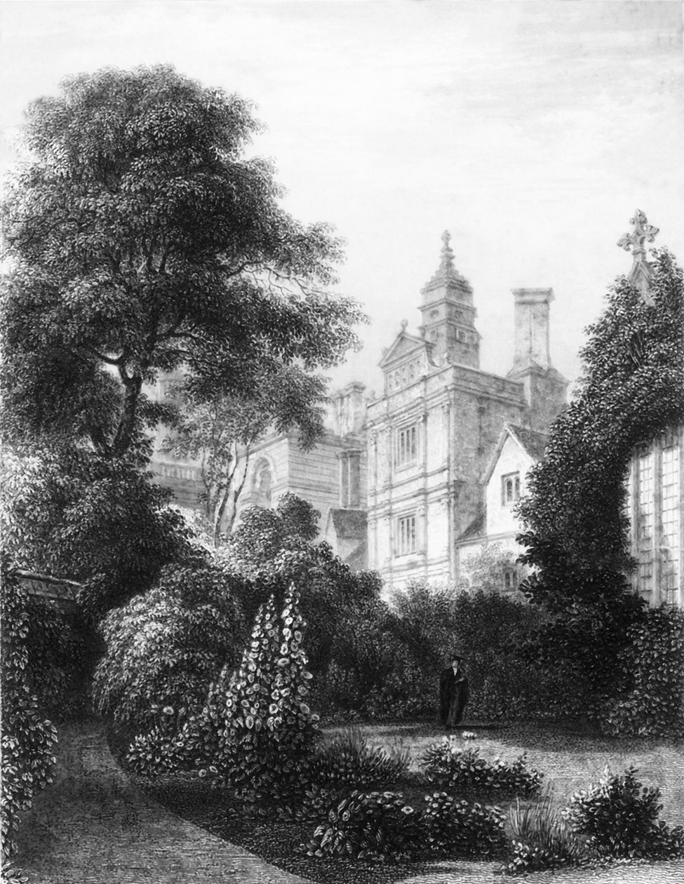 Caius College Fellows Gardensista, n. 1837. tekijältä John Le Keux