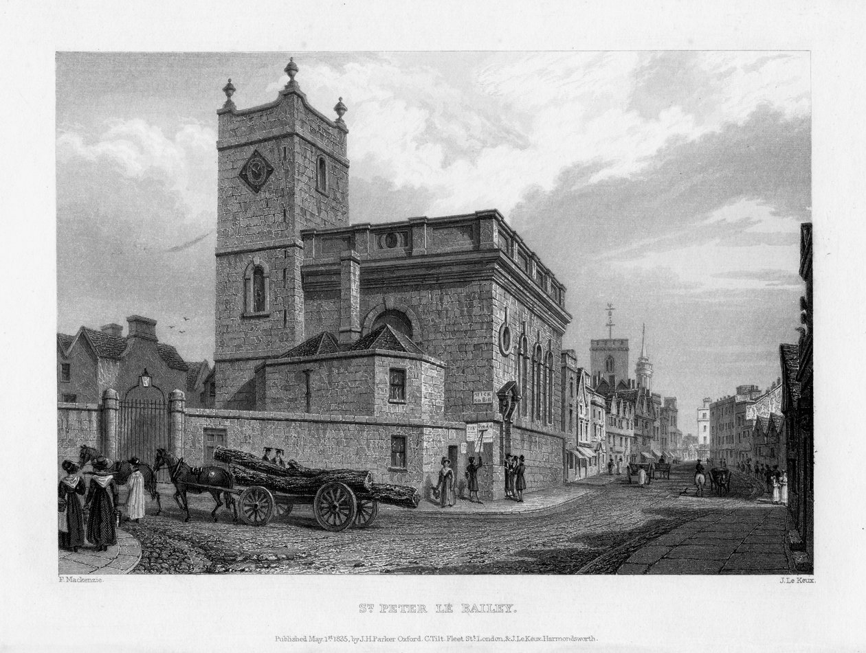 Pyhän Pietarin kirkko, Oxford, 1835. tekijältä John Le Keux