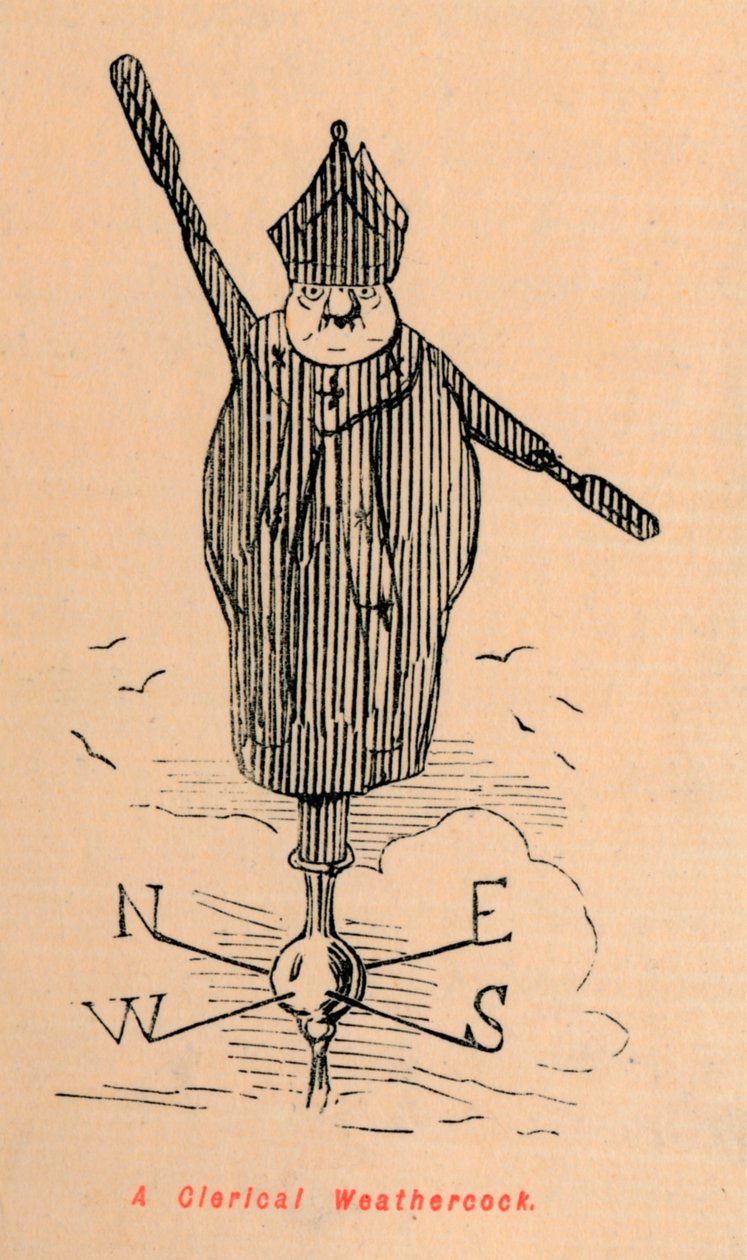 Clerical Weathercock, c1860, c1860 tekijältä John Leech