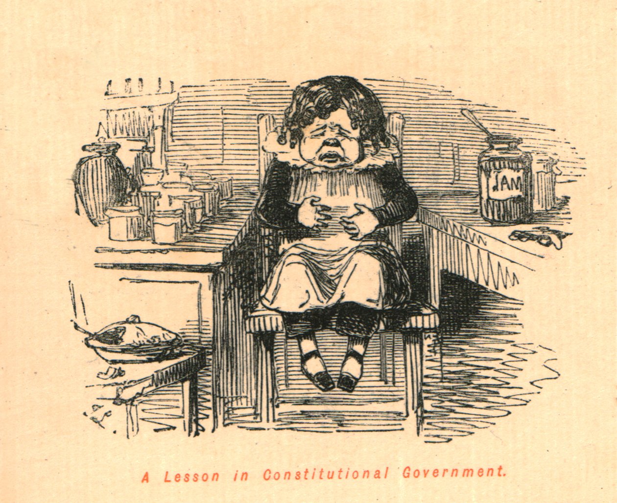 Oppitunti perustuslaillisesta hallinnasta, 1897. tekijältä John Leech