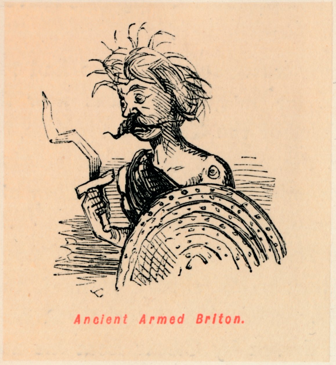 Muinainen aseistettu britti, c1860, c1860 tekijältä John Leech