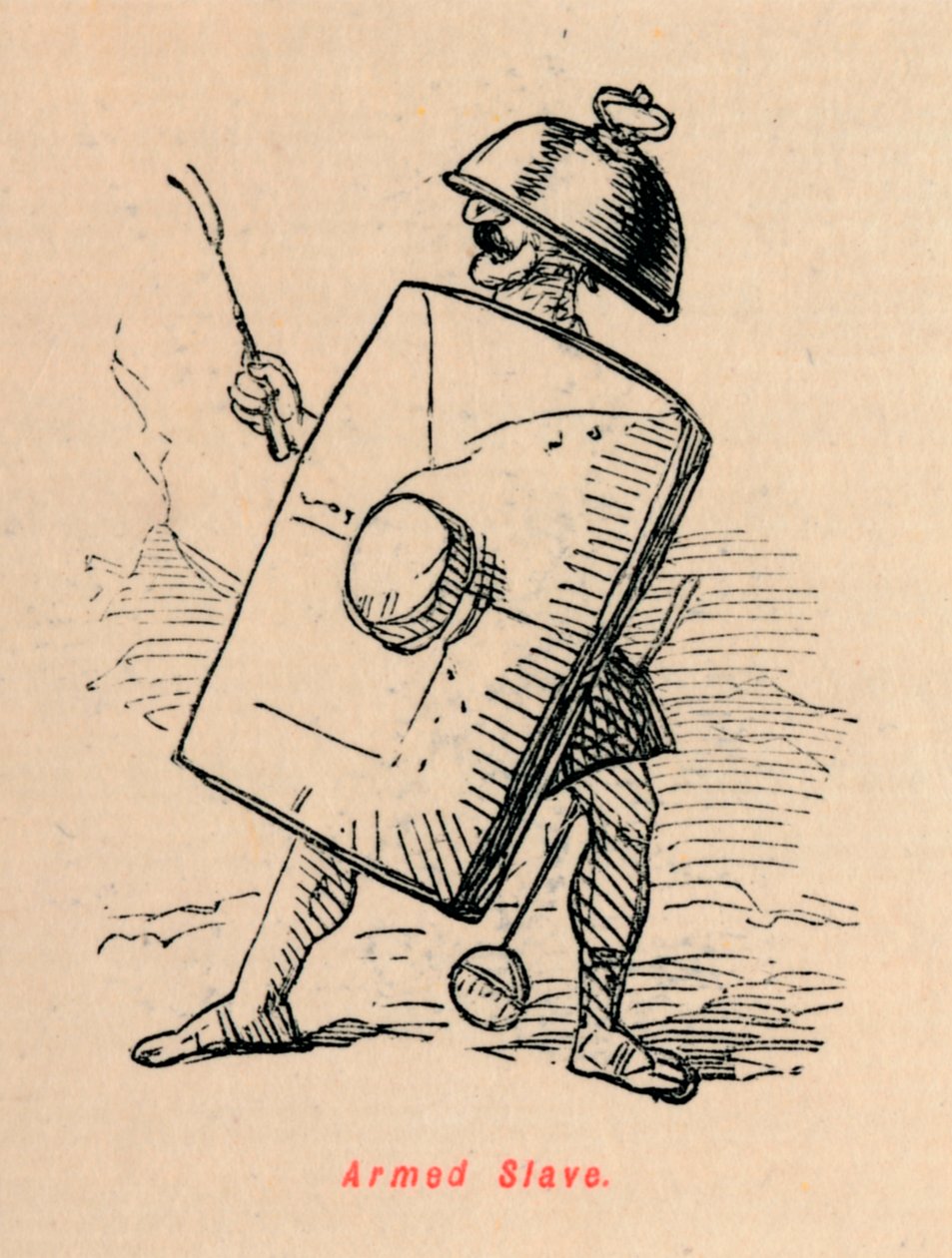 Aseistettu orja, 1852 tekijältä John Leech