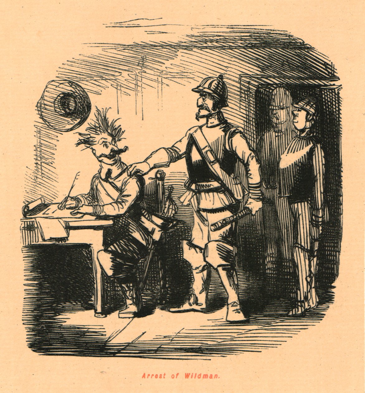 Wildmanin pidätys, 1897. tekijältä John Leech