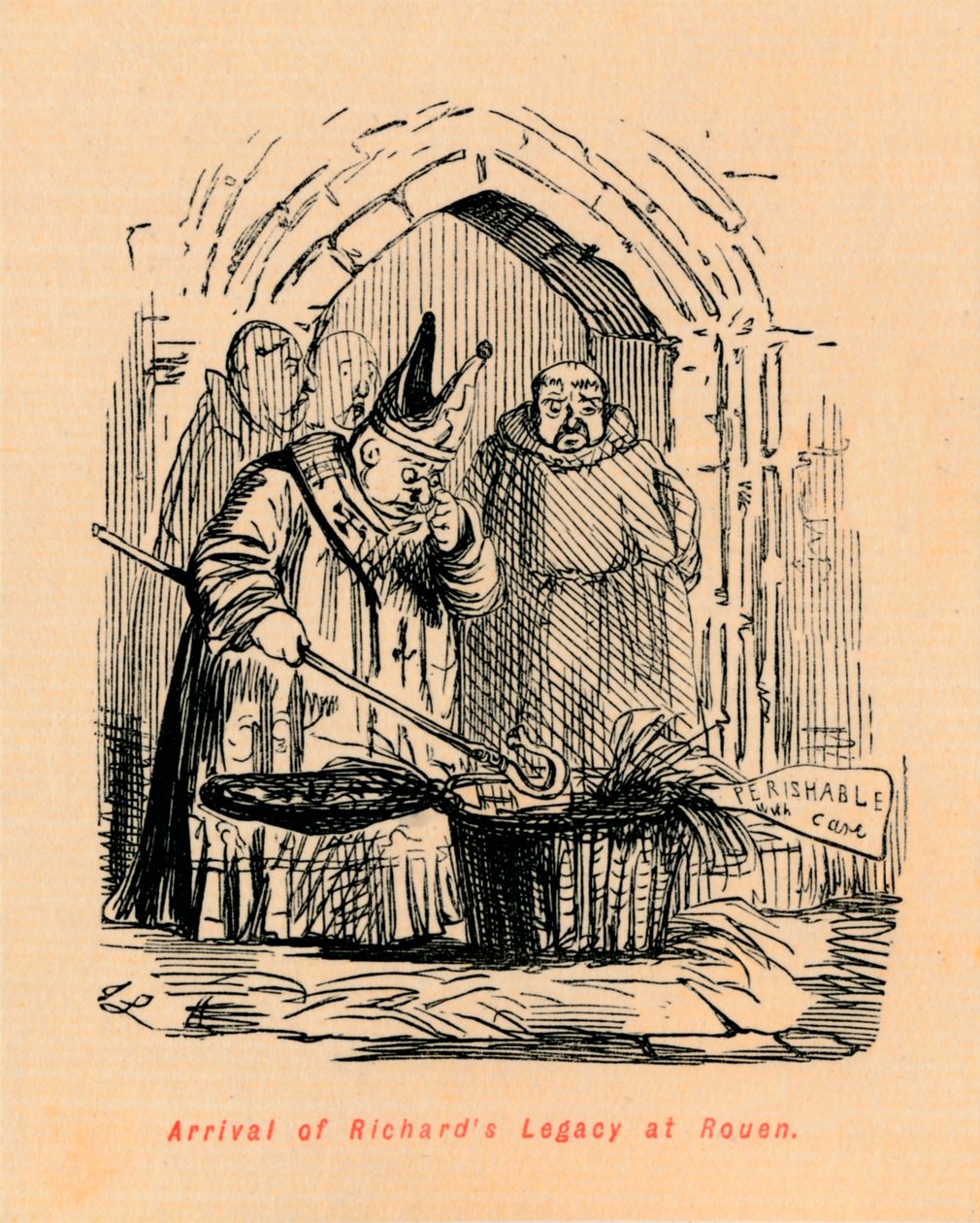 Richards Legacyn saapuminen Roueniin, 1860, 1860 tekijältä John Leech