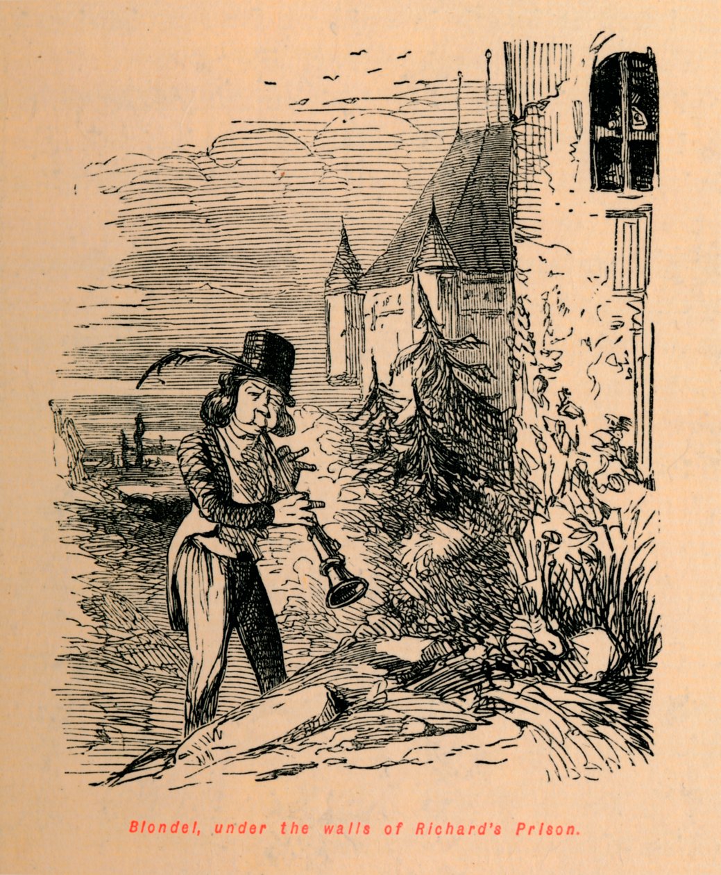 Blondi, Richardsin vankilan muurien alla, 1860, 1860 tekijältä John Leech