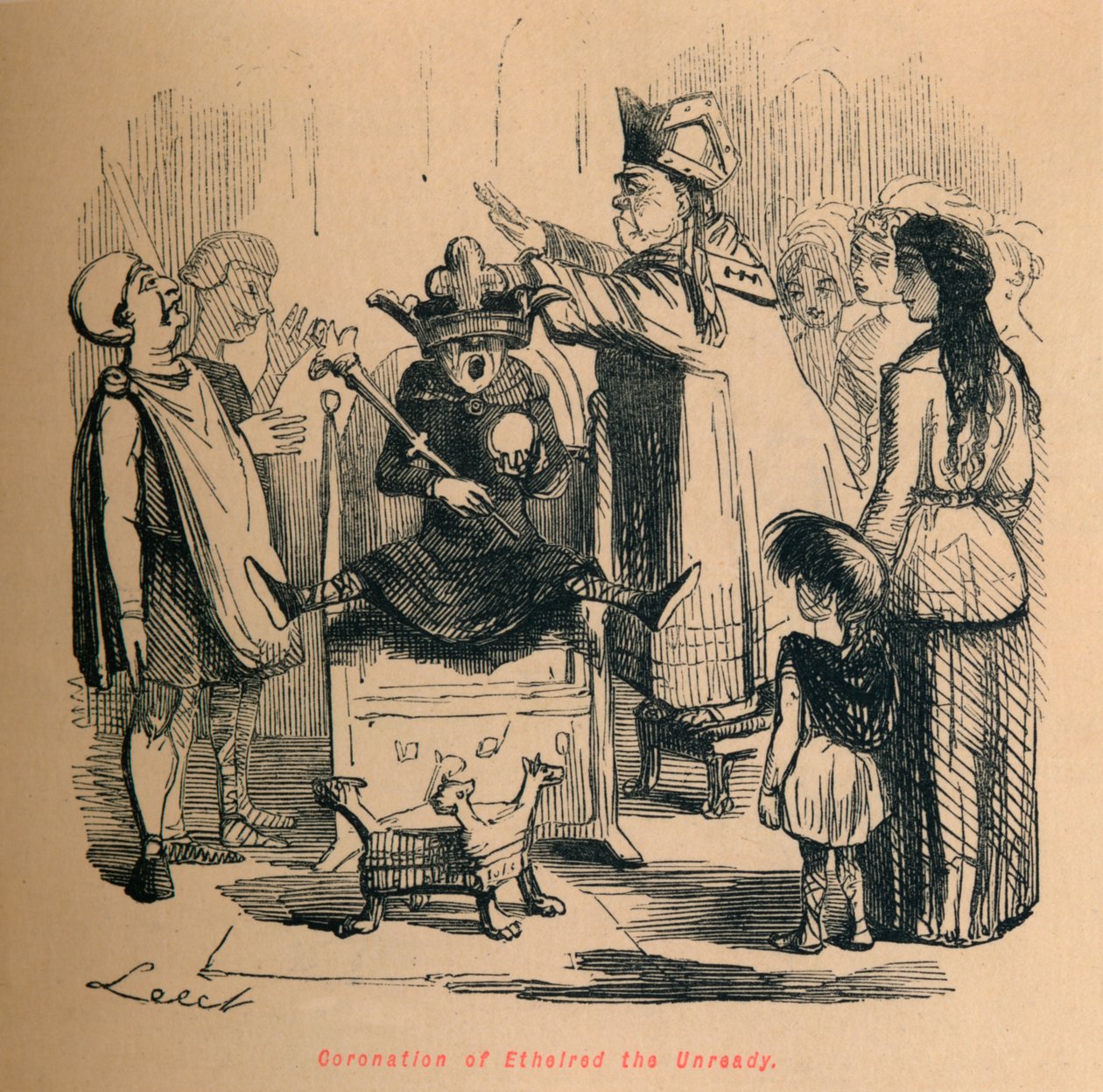 Ethelred The Unreadyn kruunajaiset, c1860, c1860 tekijältä John Leech