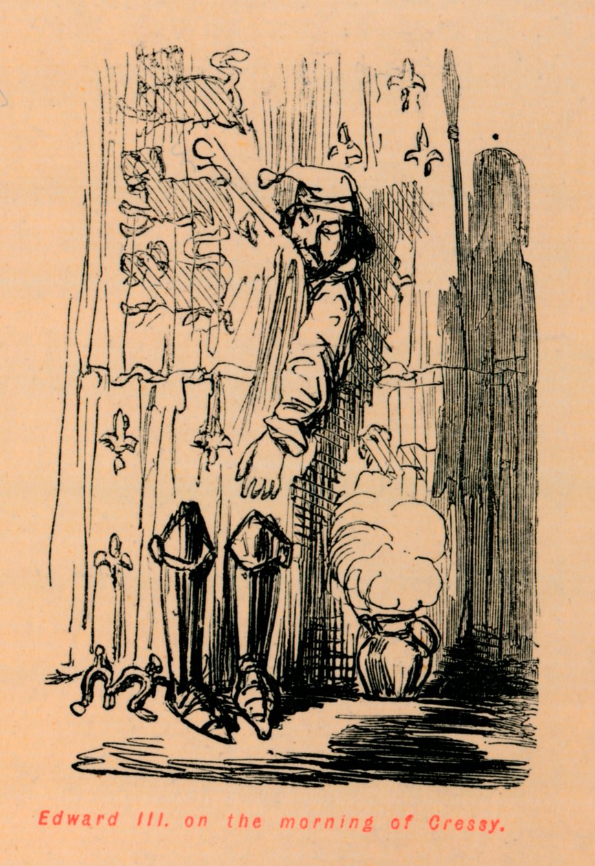 Edward III Cressyn aamuna, c1860, c1860 tekijältä John Leech
