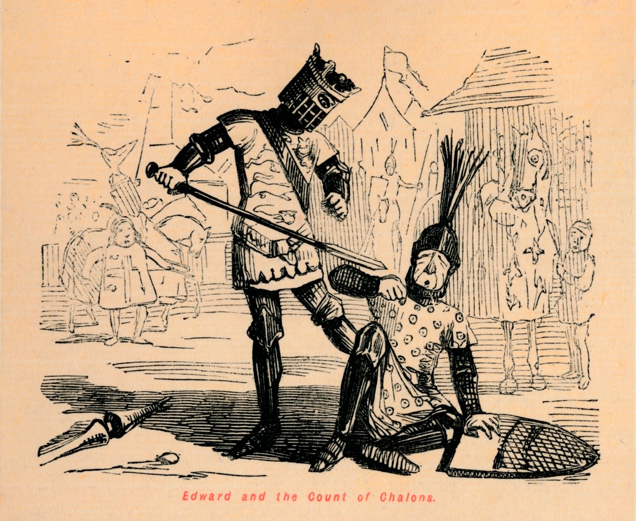 Edward ja Chalonsin kreivi, 1860, 1680 tekijältä John Leech
