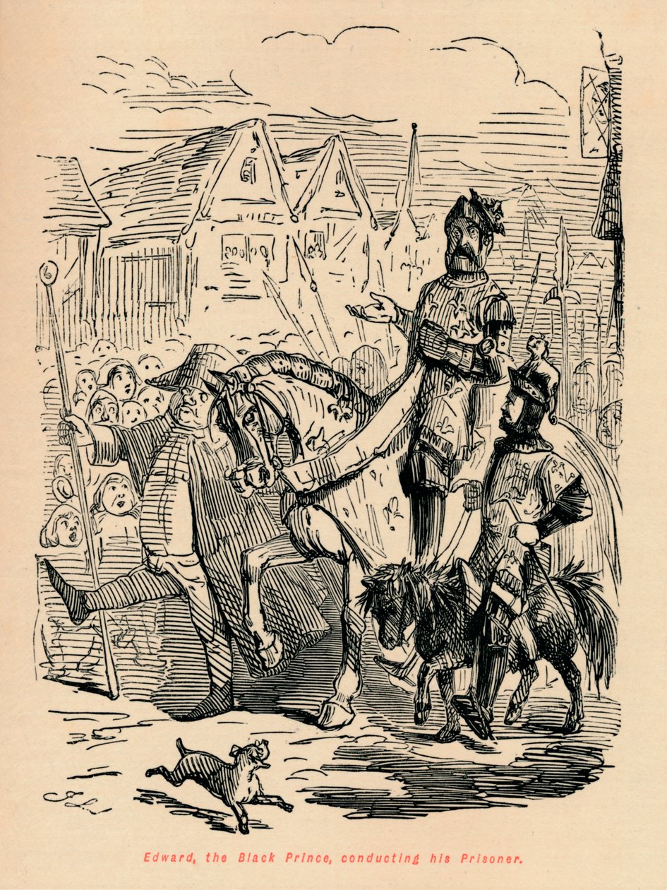 Edward Musta prinssi, johtajana hänen Prisoner, c1860, c1860 tekijältä John Leech