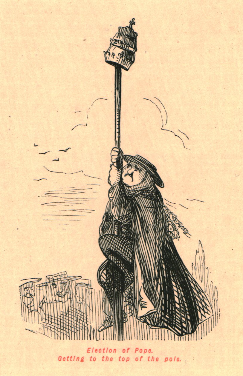 Paavin valinta. Napauksen huipulle pääseminen, 1897. tekijältä John Leech
