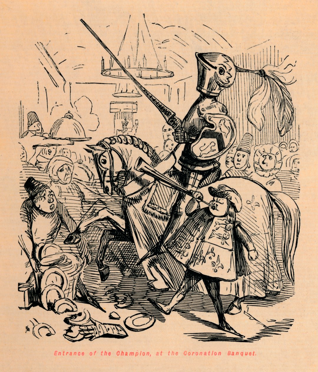 Mestarin sisäänkäynti, kruunajaisissa, c1860, c1860 tekijältä John Leech