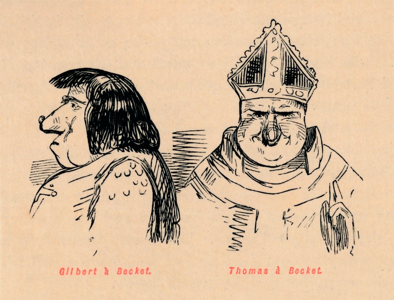 Gilbert a Becket, Thomas a Becket, c1860, c1860 tekijältä John Leech
