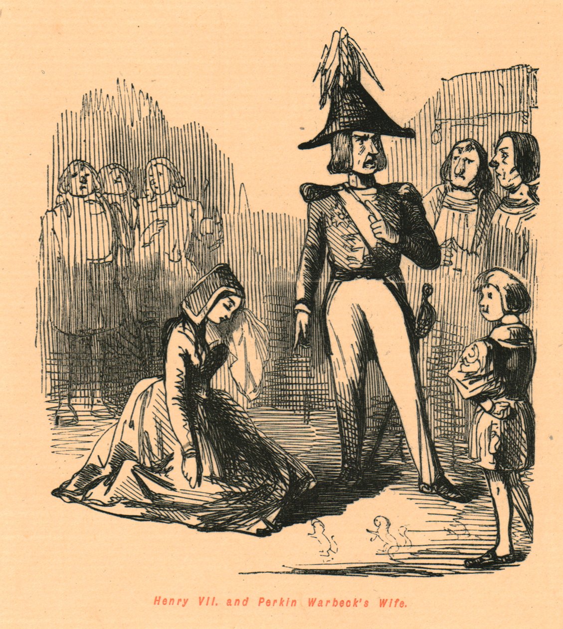 Henrik VII. ja Perkin Warbeckin vaimo, 1897. tekijältä John Leech