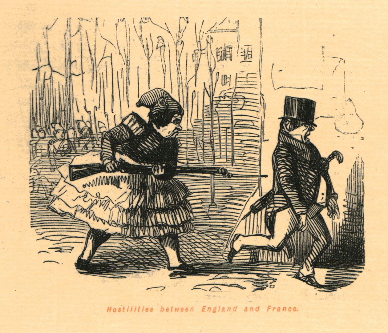 Englannin ja Ranskan väliset vihollisuudet, 1897. tekijältä John Leech