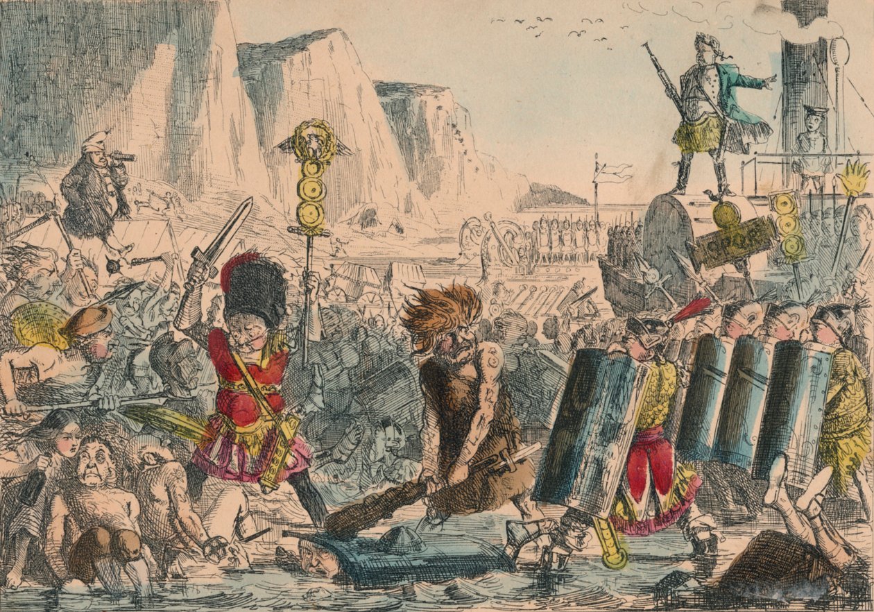 Julius Caesarin maihinnousu, 1850 tekijältä John Leech