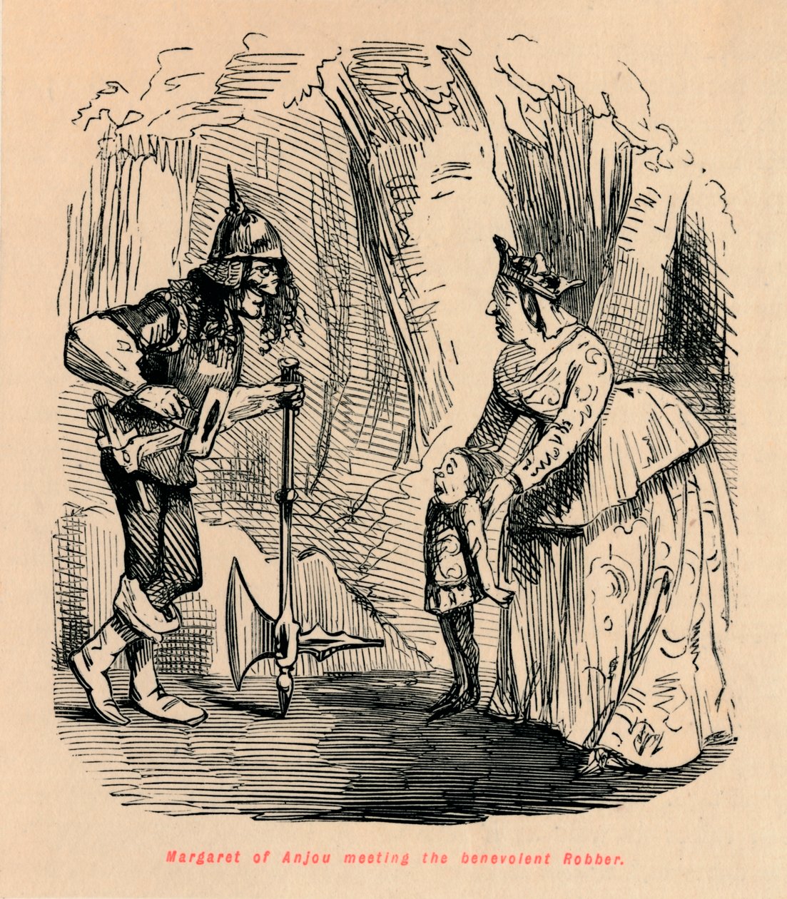 Margaret Anjou tapaa hyväntahtoisen rosvon, tekijältä John Leech