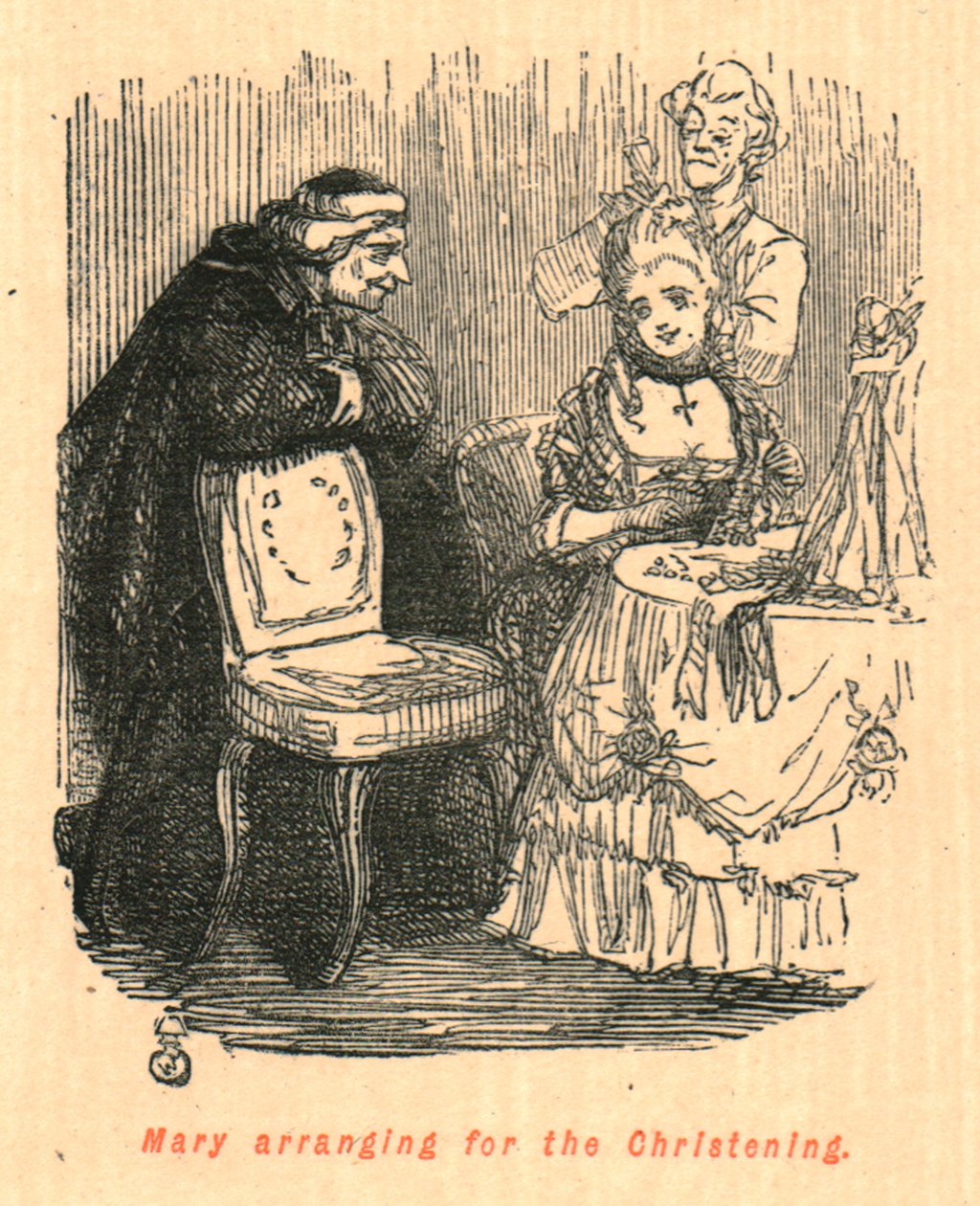 Maria järjestää ristiäisiä, 1897. tekijältä John Leech
