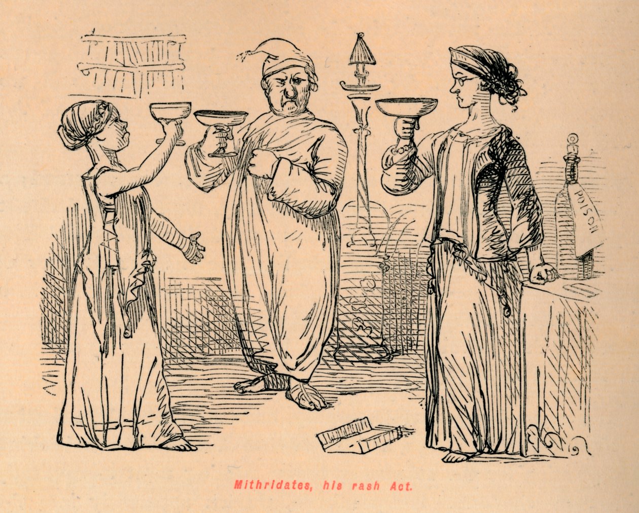 Mithridates, hänen ihottumansa, 1852 tekijältä John Leech