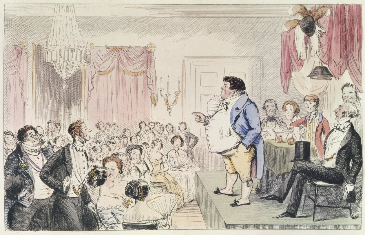 Herra Jorrockssin luento Untingista, Robert Smith Surteesin (1805-64) kirjasta tekijältä John Leech