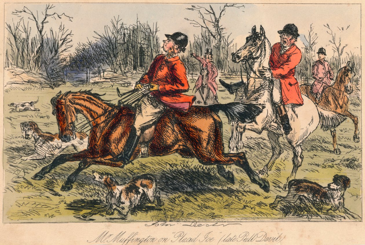 Mr Muffington Placid Joe myöhäisessä Pull Devilissä, 1865 tekijältä John Leech