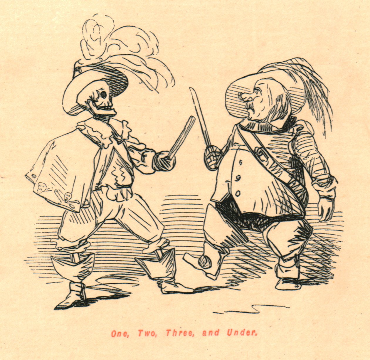 Yksi, kaksi, kolme ja alle, 1897. tekijältä John Leech
