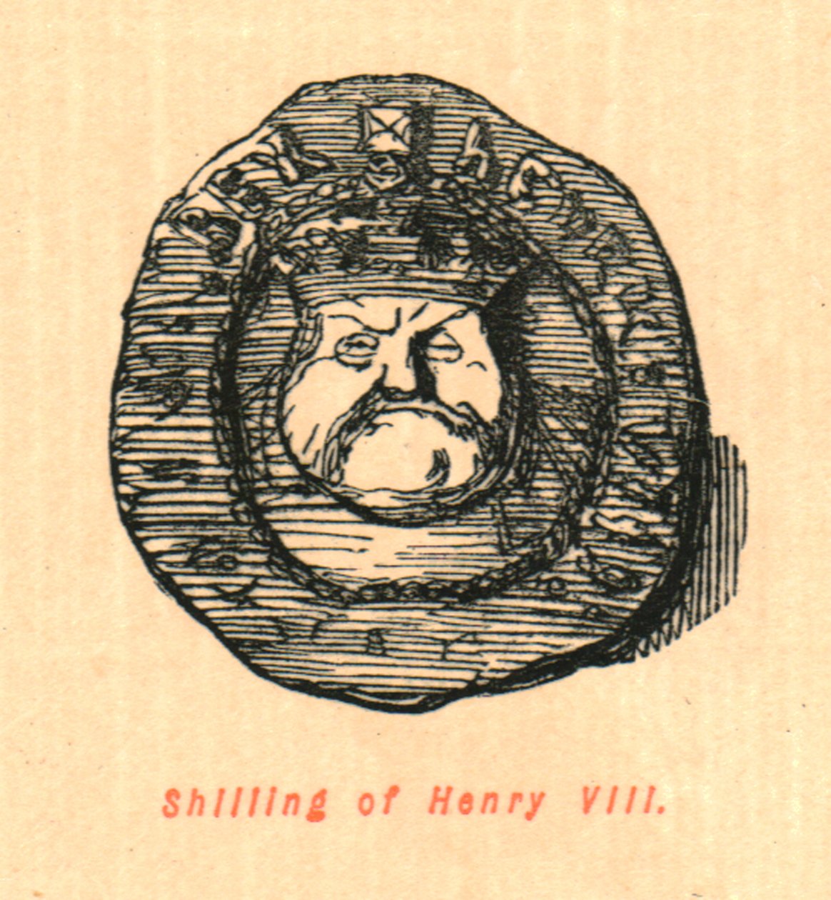 Henrik VIII:n shilling, 1897. tekijältä John Leech