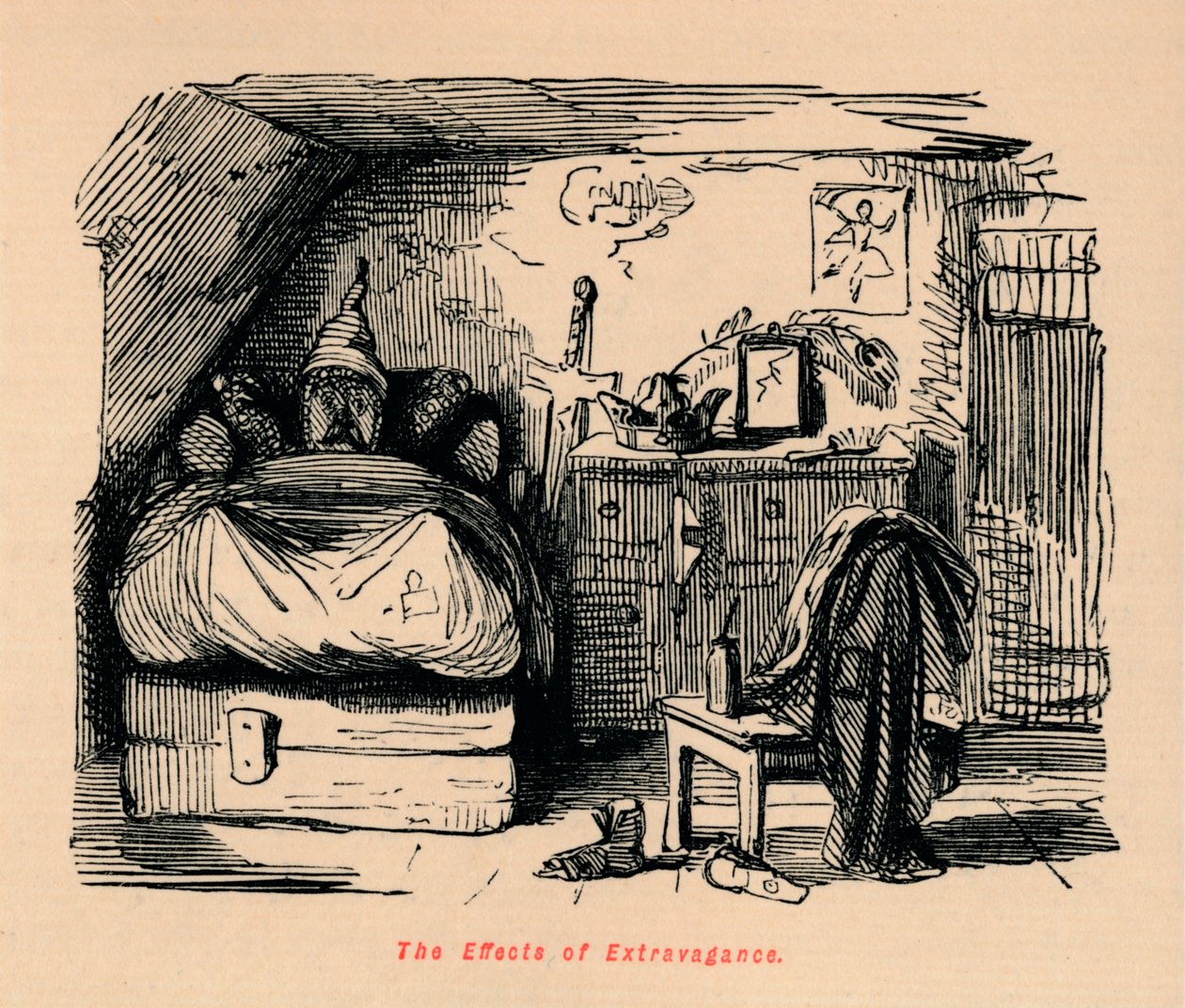 Extravagancen vaikutukset, c1860, c1860 tekijältä John Leech
