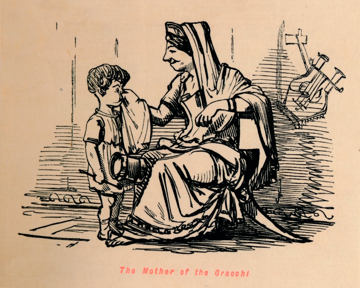 Gracchin äiti, 1852 tekijältä John Leech