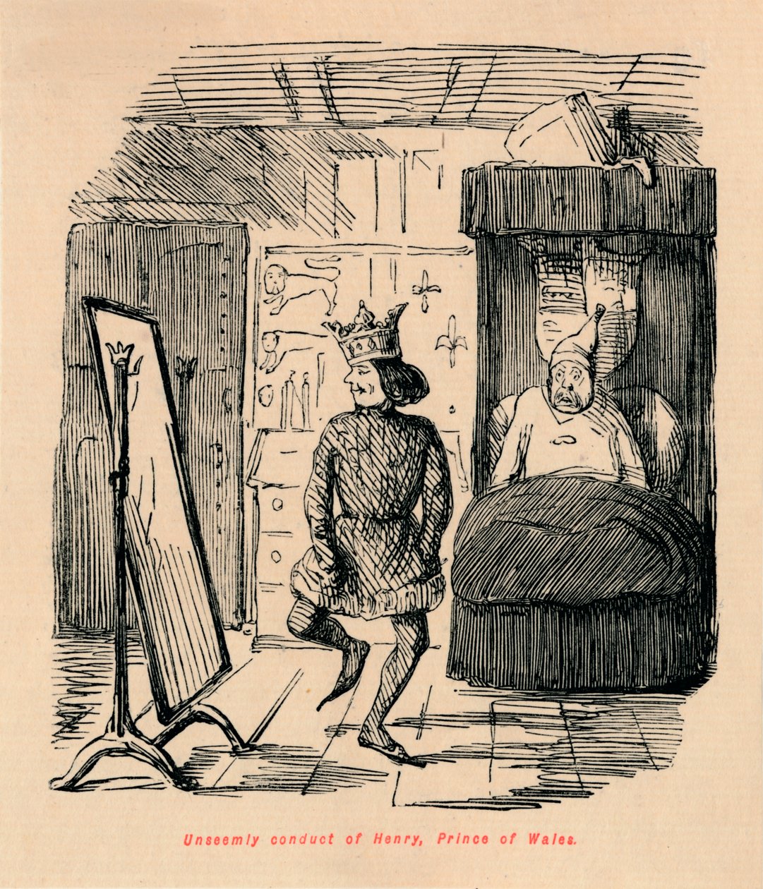Walesin prinssin Henryn sopimaton käytös, 1860, 1860 tekijältä John Leech
