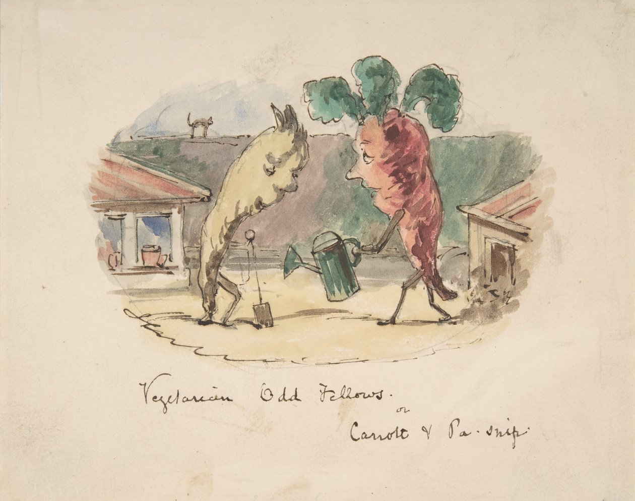 Vegetarian Odd Fellows: or, Carrott ja Pa-Snip, 1837-64. tekijältä John Leech
