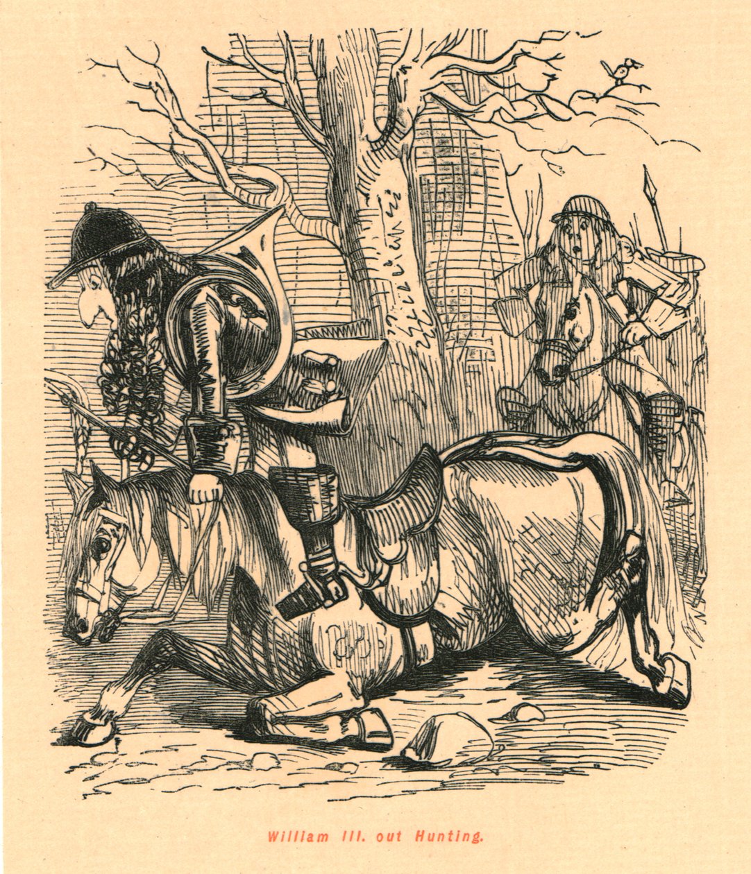Vilhelm III. Out Hunting, 1897. tekijältä John Leech