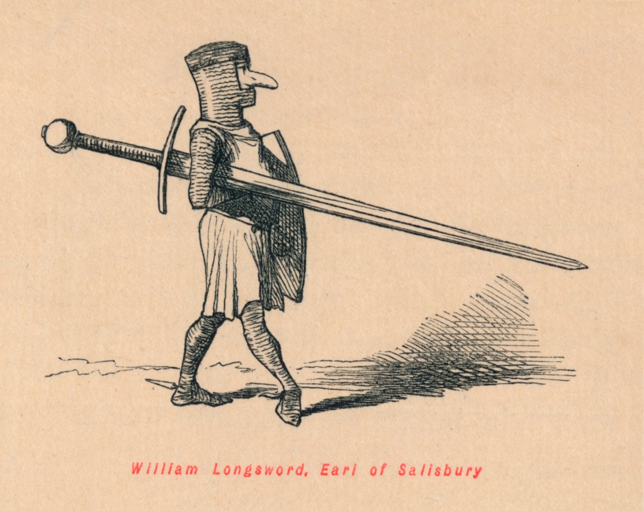 William Longsword, Earl of Salisbury, c1860, c1860 tekijältä John Leech