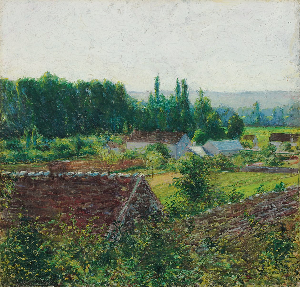 Maatilat Givernyssä, noin 1890 tekijältä John Leslie Breck