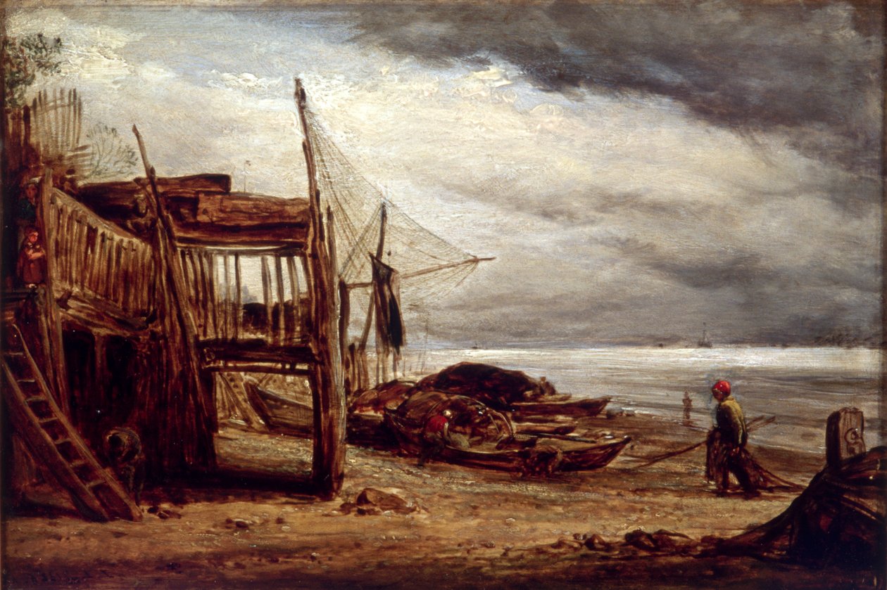"A Coast Scene", 1860 tekijältä John Linnell
