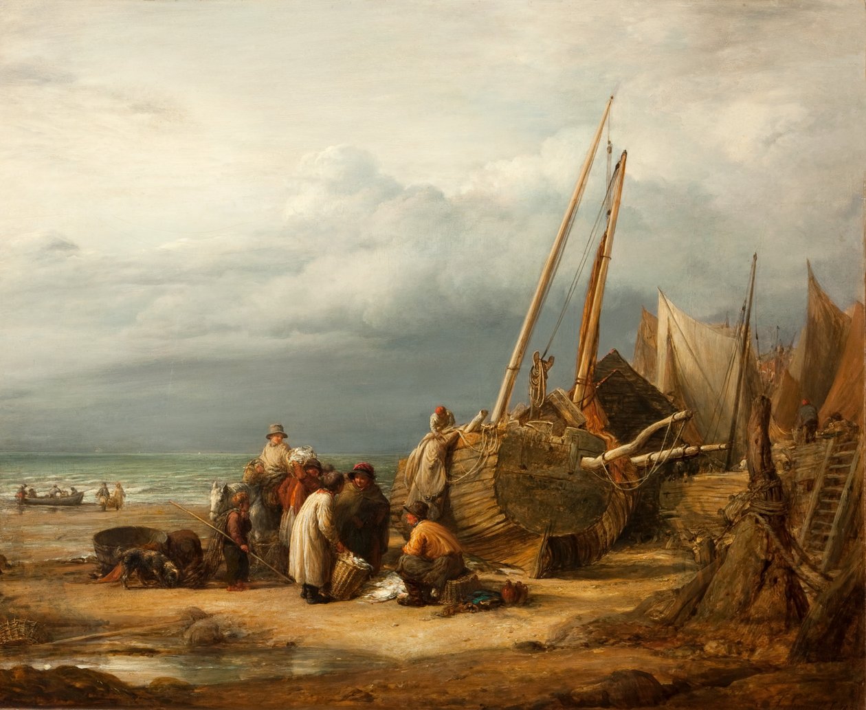 Näkymä rannikolle Hastingsissa, 1832 tekijältä John Linnell