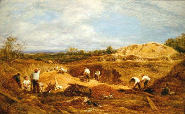 Kensington Gravel Pits (öljy kankaalle) tekijältä John Linnell